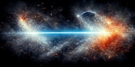 Nebula and galaxies in space. Abstract cosmos backgroundの写真素材