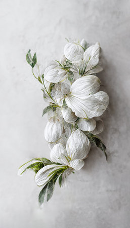 white flower vintage on blur backgroundの写真素材