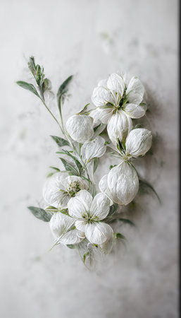 white flower vintage on blur backgroundの写真素材