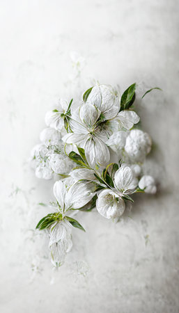 white flower vintage on blur backgroundの写真素材