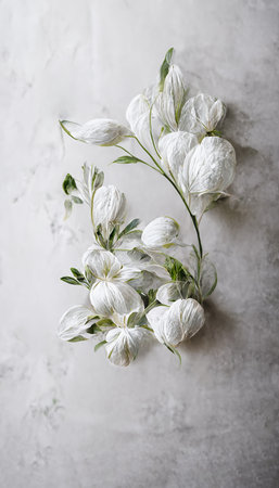 white flower vintage on blur backgroundの写真素材