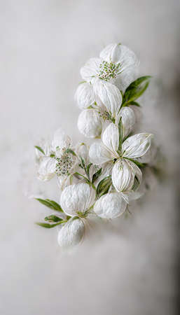 white flower vintage on blur backgroundの写真素材