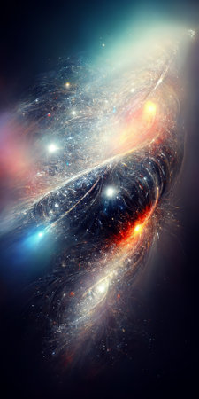 Nebula and galaxies in space. Abstract cosmos backgroundの写真素材