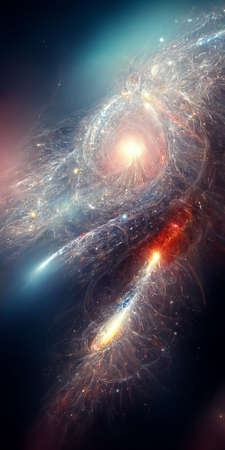 Nebula and galaxies in space. Abstract cosmos backgroundの写真素材