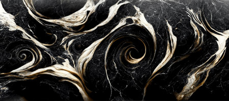 Luxury abstract fluid art ,  mixture of black, gray and gold abstract of marble backgroundの写真素材