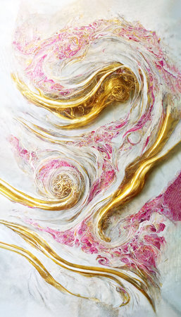 Liquid marble abstract  background , marble stone with a pink and gold colorの写真素材