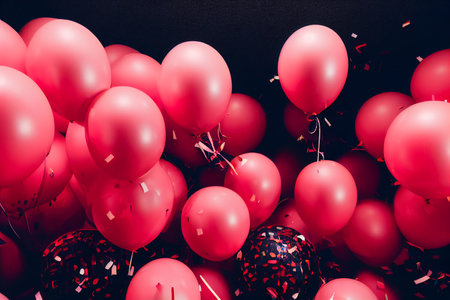 abstract balloons backdrop for text and celebrate in Sale season , black fridayの写真素材