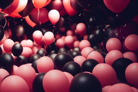 abstract balloons backdrop for text and celebrate in Sale season , black fridayの写真素材