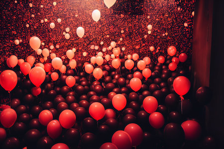 abstract balloons backdrop for text and celebrate in Sale season , black fridayの写真素材