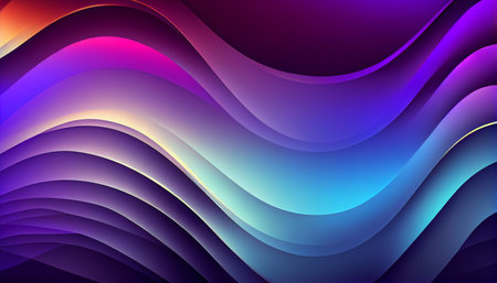 horizontal colorful abstract wave backgroundの写真素材