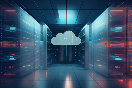 Cloud Network Solution , Cloud technologyの写真素材