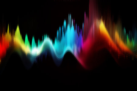 illustration of sound wave backgroundの写真素材