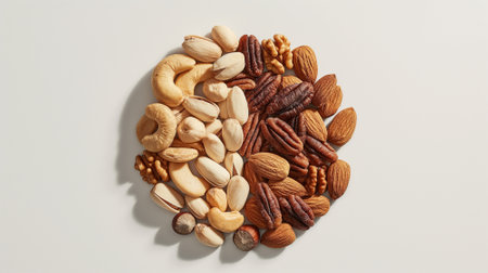 Variety of Mixed Nuts in Natural Formの素材