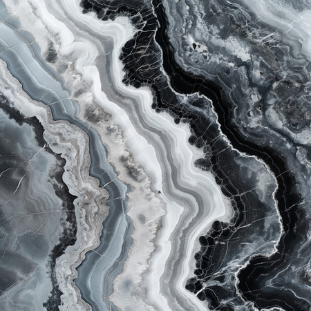 Elegant Swirls of Green and White Marble Texture with Gold Veinsの素材