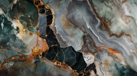 Fluid Artistry - Vibrant Agate Slice Patterns with Coral and Azure Tonesの素材
