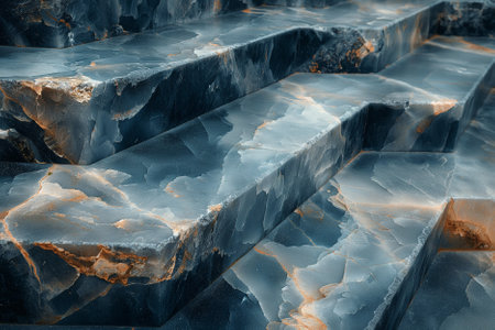 Abstract Monochrome Marble Texture in Geometric Patternの素材