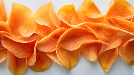 Close-up of Dew-Kissed Orange Faux Petalsの素材