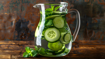 Homemade Infused Water in Glass Pitcherの素材