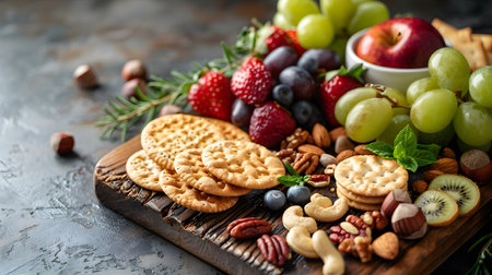 Gourmet Snack Platter with Healthy Optionsの素材