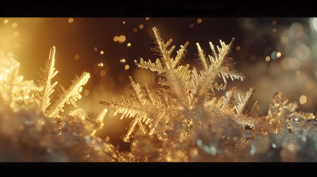 Close-up of Radiant Snowflakesの素材