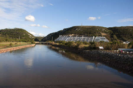 Portugal oceanfront hotel for tourists, a beautiful landscape の写真素材