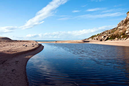 Portugal oceanfront hotel for tourists, a beautiful landscape の写真素材