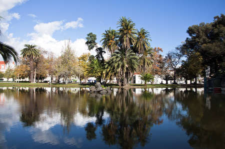 Portugal park a place to relax beside the lake の写真素材