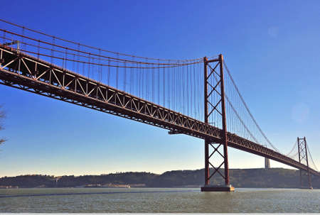 Portugal Lisbon Bridge on April 25 architectureの写真素材