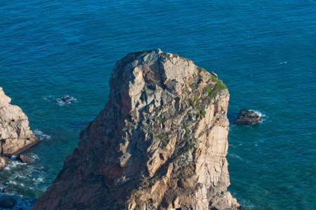 Portugal beach landscape summer vacation height stonesの写真素材