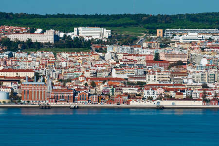 River landscape in the city of Lisbon TejÃ³の写真素材
