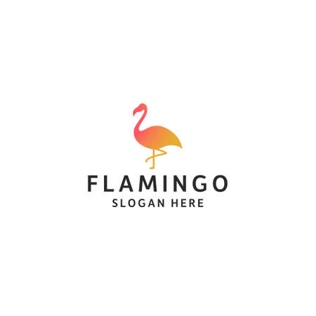 flamingo logo design, flamingo vector, flamingo colorful, flamingo modern vectorのイラスト素材