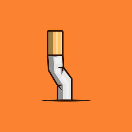 extinguished smoke modern style illustration vector imageのイラスト素材