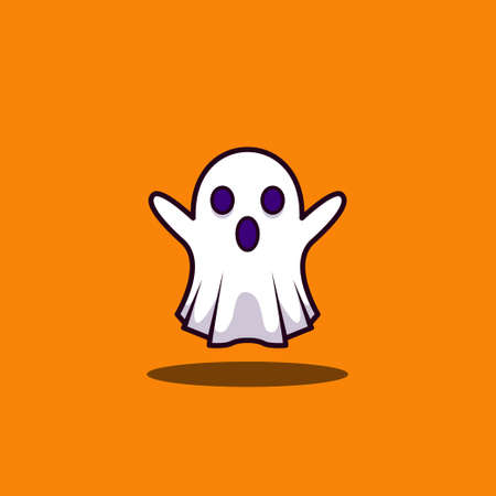 ghost modern style vector image, ghost isolated designのイラスト素材
