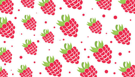raspberry seamless pattern, raspberry background. vector illustration isolated design