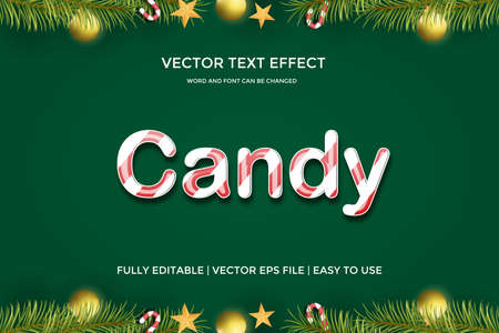 editable candy vector text effectのイラスト素材
