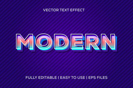 editable vector text effect modern. fully editable, easy to use, eps files
