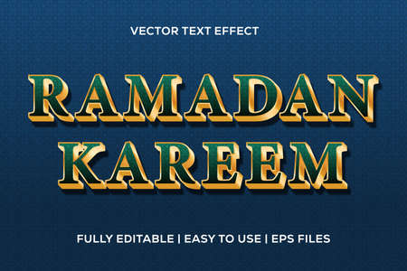 editable vector text effect ramadan kareem. easy to use, eps filesのイラスト素材