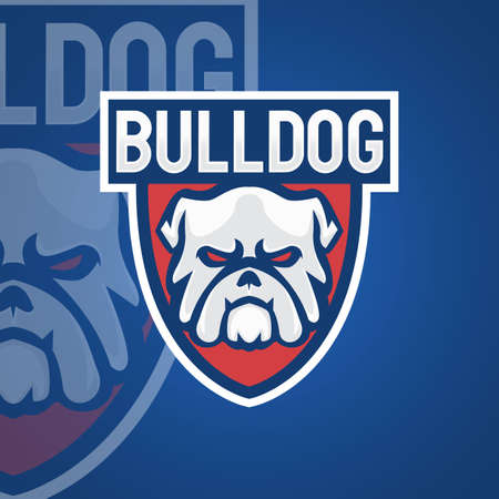 bulldog mascot esport gaming logoのイラスト素材