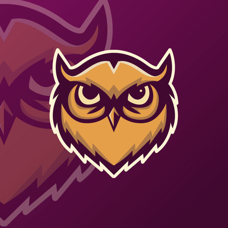 owl mascot esport gaming logoのイラスト素材