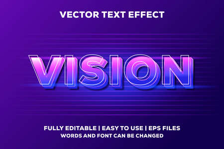 Vision vector text effect fully editableのイラスト素材