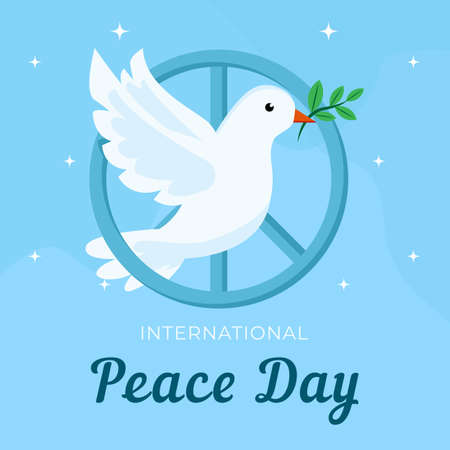 international peace day illustration concept designのイラスト素材