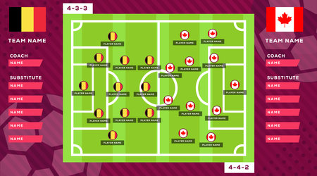 formation football template in flat designのイラスト素材