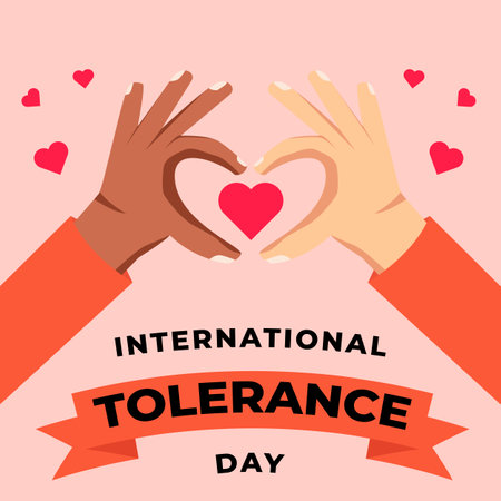 hand drawn international tolerance day illustrationのイラスト素材