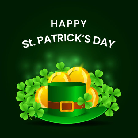 gradient design happy st patrick's day illustrationのイラスト素材