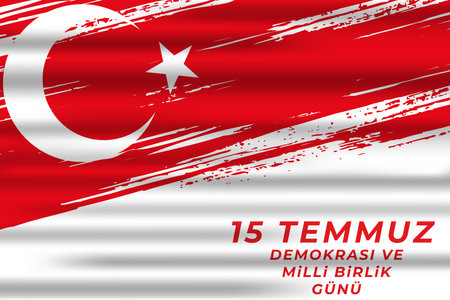 democratic and unity national day turkey 15 temmuzのイラスト素材