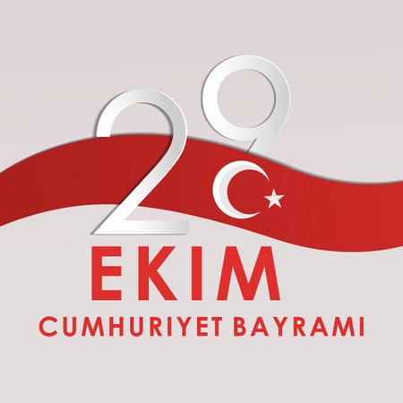 vector 29 Ekim Republic Day of Turkey illustrationのイラスト素材