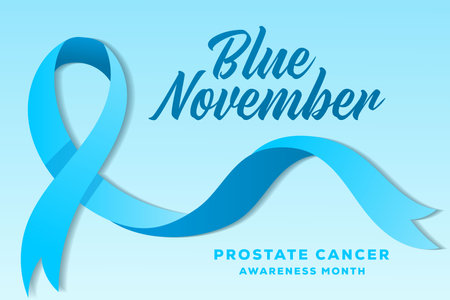 gradient Blue November prostate cancer Awareness Month background illustrationのイラスト素材