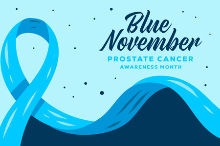 Blue November prostate cancer Awareness Month background illustrationのイラスト素材