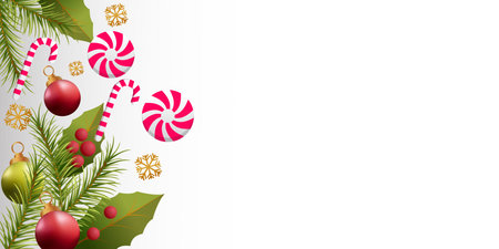 horizontal banner with copy space area for Christmasのイラスト素材