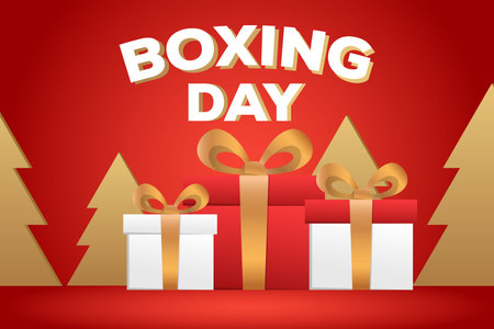 vector design boxing day sale horizontal banner illustrationのイラスト素材